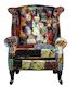 TNC Large Patchwork Wing Chair, 2199-55D