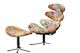TNC Patchwork Swivel Chair and Footstool