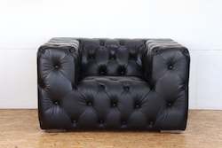 Furniture: TNC Single Seater Contemporary Sofa, Genuine Leather