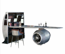 Furniture: TNC Aviator Bar Table & Cabinet, Aluminum