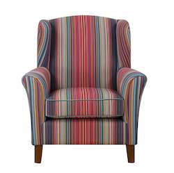 Furniture: TNC Wing Chair 2105, Stripe