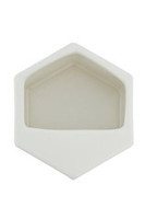 George & Co - Small Hexagon Wall Planter, White by George & Co