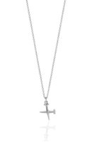 Meadowlark - crossed nails charm necklace, silver - trouble &. Fox + sidecar …