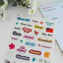 Stationery: Samoan Word Shape Stickers