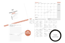 Stationery: Koha: 2024 Sample - Bilingual Monthly Planner- Landscape