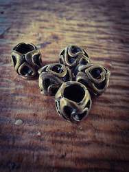 Bronze heart beads
