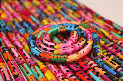 Hair Ties And Headbands: Rainbow pixel spiralock