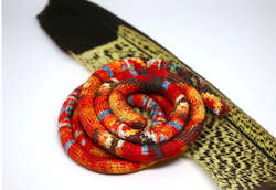 Hair Ties And Headbands: 30cm red tribal spiralock