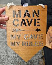 Naturopathic: Man Cave Sign - READY TO SEND