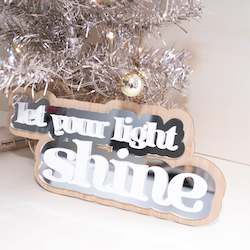 Naturopathic: 'Let Your Light Shine' Layered Plaque