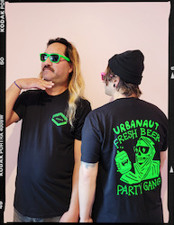 Beer: Urbanaut Party Gang Black T-Shirt