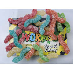 Toxic Waste Worms Sour & Chewy TBX 3oz/85g