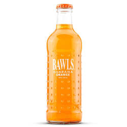 General store operation - mainly grocery: BAWLS Guarana Orange Soda Bottle 10oz/295ml