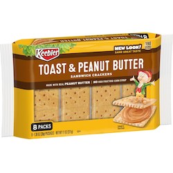 General store operation - mainly grocery: Keebler Sandwich Crackers Toast & Peanut Butter 8 Pack 11oz/311g (Best Before May 2023)