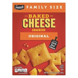 General store operation - mainly grocery: Savoritz Baked Cheese Crackers Family size Original 21oz/595g