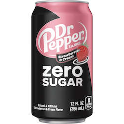 General store operation - mainly grocery: Dr Pepper Strawberries & Cream Zero Can 12floz/355ml