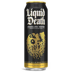 General store operation - mainly grocery: Liquid Death Sparkling Artesian Water 19.2floz/568ml