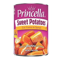 Princella Cut Sweet Potatoes Yams 15oz