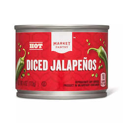 Market Pantry Diced Jalapenos Hot 4oz
