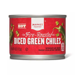 Market Pantry Fire Roasted Diced Green Chiles Hot 4oz/113g