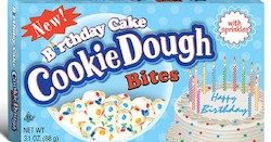 General store operation - mainly grocery: Cookie Dough Bites Birthday Cake TBX 3.1oz/88g