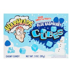 Warheads Chewy Cubes Blue Raspberry TBX 3oz/85g