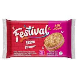 Festival Fresa Strawberry Creme Filled Cookies 12pk
