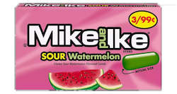 General store operation - mainly grocery: Mike & Ike Sour Watermelon small 0.78oz/22g