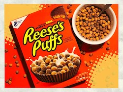 General store operation - mainly grocery: GM Reeses Puffs Cereal 25.7oz/729g