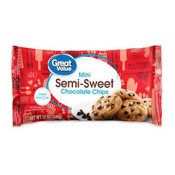 General store operation - mainly grocery: Great Value Baking Chips Mini Morsels Semi-Sweet Chocolate 12oz/340g