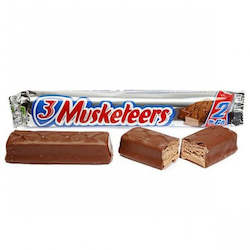 General store operation - mainly grocery: 3 Musketeers Bar 2 to go bars 3.28oz/93g