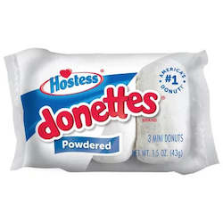 General store operation - mainly grocery: Hostess Donettes Powdered 3pk 1.5oz/43g **LIMIT 6 **
