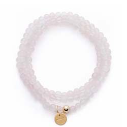 Frontpage: Amuleto Rose Quartz Wrap Bracelet - Small bead