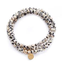 Frontpage: Amuleto Dalmatian Jasper Wrap Bracelet - Small bead