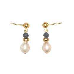 Sapphire & Pearl Droplet Earring