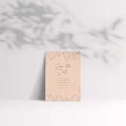 Save The Date Forever Foliage: SOFT PEACH