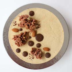 Bakery (with on-site baking): Caramel Latte birthday cake (GF)