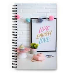 Specialised food: Live, Laugh, Love Designer Spiral Notebook