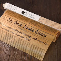 Specialised food: Parchment Greaseproof Paper in a Newspaper style design