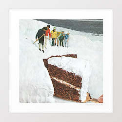 Artist: 'Glacier Calving Cake' Art Print by Vertigo Artography
