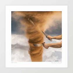 Artist: 'Doner Tornado' Art Print by Vertigo Artography