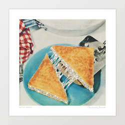 Artist: 'Glitter Sandwich - Eat Fashionably' Art Print by Vertigo Artography