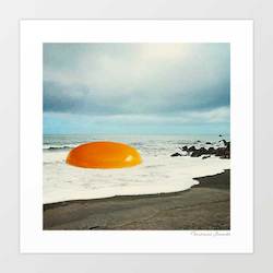 Artist: 'Beach egg' Art Print by Vertigo Artography