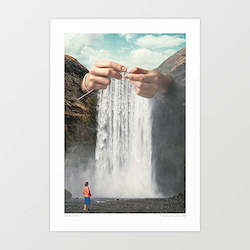 Artist: 'Knitted Waterfall' Art Print by Vertigo Artography