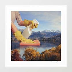 Artist: 'Deep clean lake' Art Print by Vertigo Artography