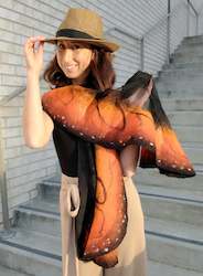 Soft nunofelted scarf Monarch Butterfly inspired by nature, amazing piece in war…