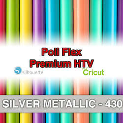 Silver Metallic 430 Poli Flex HTV Iron-on