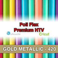 Poliflex Htv: Gold Metallic 420 Poli Flex HTV Iron-on