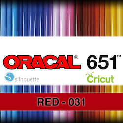 Oracal 651 Adhesive Vinyl: Red 031 Adhesive Vinyl