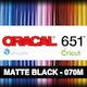 Matte Black 070M Adhesive Vinyl